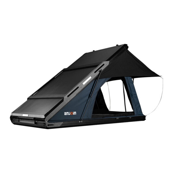 Roof Top Tent with Solar Panel Aluminum  Tent Lightweight for 2-4 Person