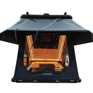 Roof Top Tent with Solar Panel Aluminum  Tent Lightweight for 2-4 Person